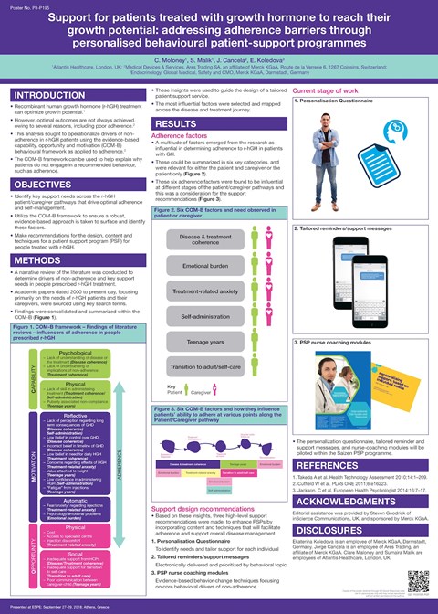 Supporting Patients Treated with Growth Hormone to Reach Their Growth Potential: Personalized Behavior Change Programs