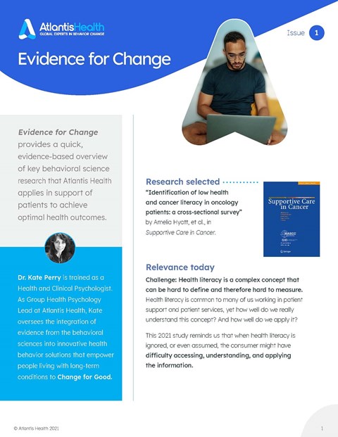 Evidence for Change: Health literacy